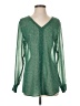 CAbi 100% Polyester Green Long Sleeve Blouse Size S - photo 1