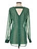 CAbi 100% Polyester Green Long Sleeve Blouse Size S - photo 2