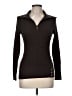 Cache Brown Silk Pullover Sweater Size M - photo 1