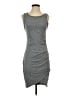 Leith Solid Gray Casual Dress Size S - photo 1