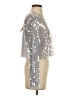 Zara 100% Polyester Silver Long Sleeve Top Size S - photo 4