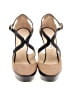 Jimmy Choo 100% Leather Black Tan Heels Size EU 38 1/2 (estimated) - photo 2