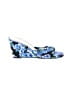 Nine West Floral Blue Wedges Size 9 1/2 - photo 1