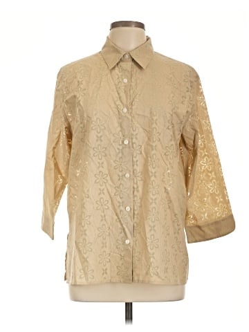 Liz Claiborne 3/4 Sleeve Button-Down Shirt (view 1)