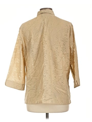 Liz Claiborne 3/4 Sleeve Button-Down Shirt (view 2)