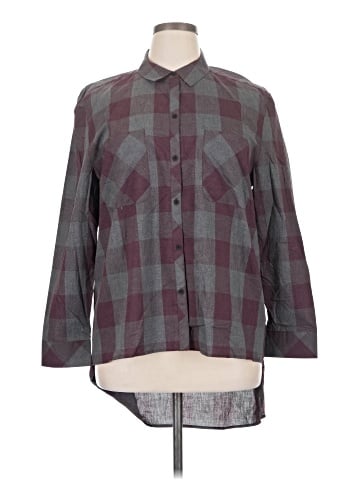 DKNY 3/4 Sleeve Button-Down Shirt (view 1)