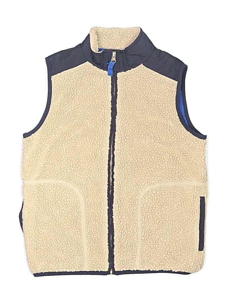 Pre-owned Lands' End Kids'  Vest In Ivory