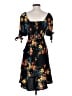 Express 100% Rayon Print Black Casual Dress Size S - photo 2
