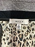Milly 100% Polyester Animal Print Gold Short Sleeve Blouse Size S - photo 7