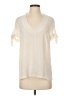 ModCloth 100% Polyester Ivory Short Sleeve Blouse Size S - photo 1
