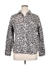 Chico's 100% Cotton Animal Print Silver Long Sleeve Button-Down Shirt Size XL (3) - photo 1