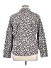 Chico's 100% Cotton Animal Print Silver Long Sleeve Button-Down Shirt Size XL (3) - photo 2