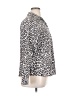 Chico's 100% Cotton Animal Print Silver Long Sleeve Button-Down Shirt Size XL (3) - photo 4
