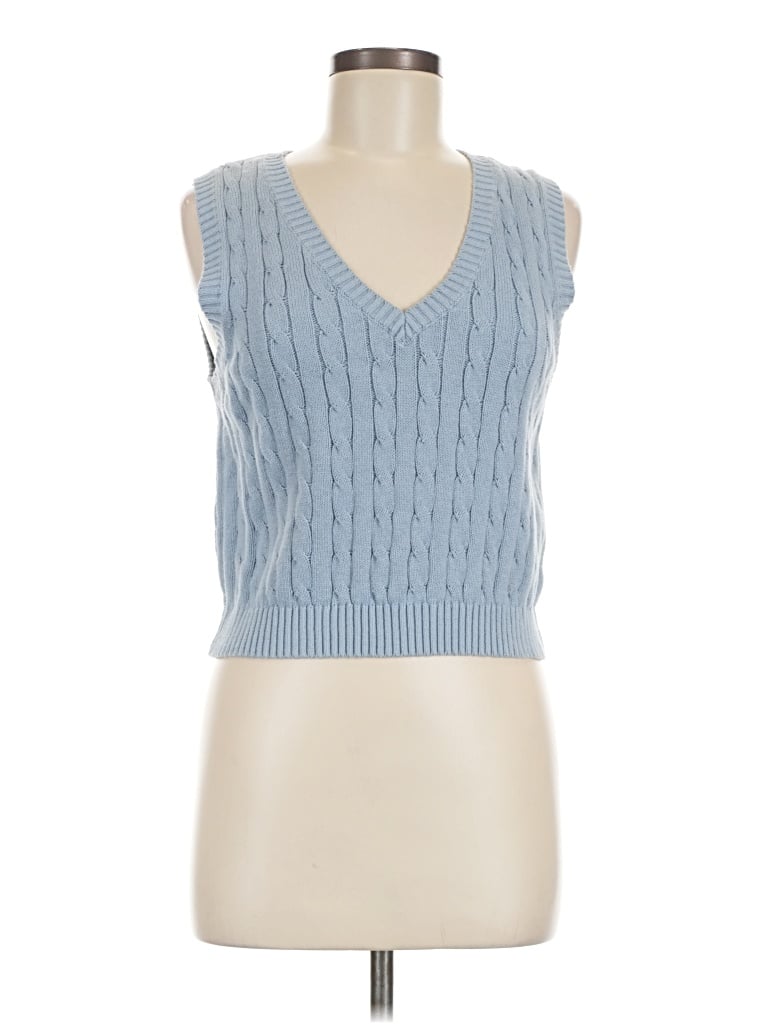 Pre-owned Double Zero Sweater Vest In Blue