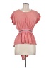 Bebe 100% Viscose Pink Short Sleeve Blouse Size 6 - photo 1