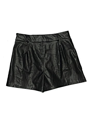 Zara Faux Leather Shorts (view 2)
