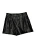 Zara 100% Polyester Black Faux Leather Shorts Size M - photo 2