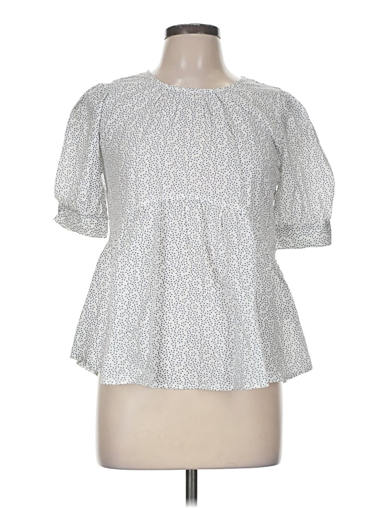 Potter's Pot Short Sleeve Blouse In Silver