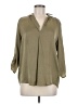 Stradivarius 100% Polyester Green 3/4 Sleeve Blouse Size M - photo 1