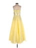 Masquerade 100% Polyester Yellow Cocktail Dress Size 3 - 4 - photo 2
