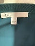 DR2 100% Polyester Solid Teal Short Sleeve Blouse Size L - photo 7