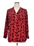 Notations Polka Dots Red Long Sleeve Blouse Size 1X - photo 1
