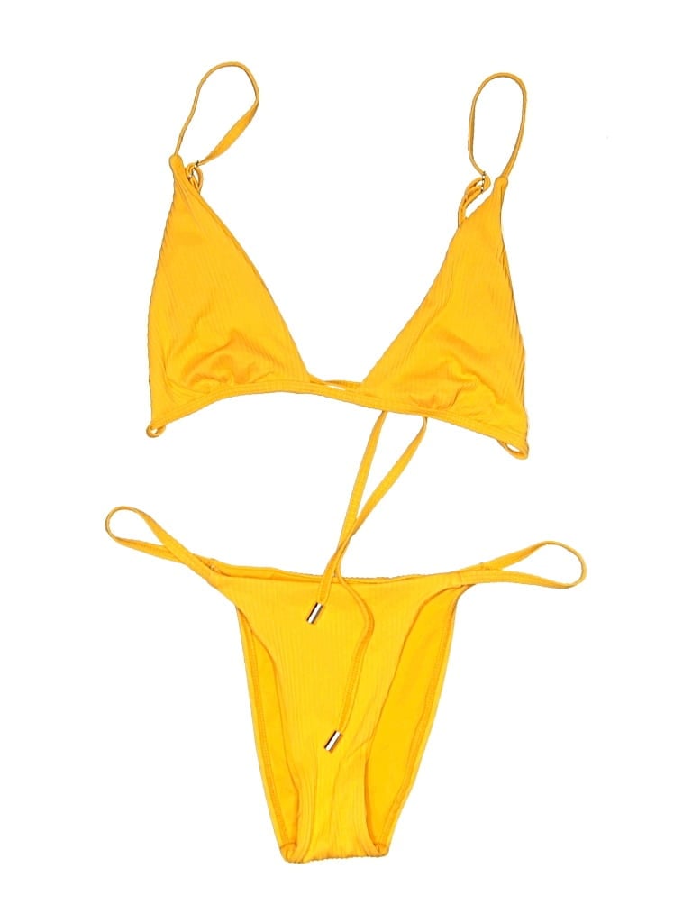 Pre-owned Monday Swimwear Two Piece Swimsuit In Yellow