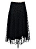 Akris Punto 100% Polyester Polka Dots Black Formal Skirt Size 8 - photo 1