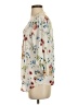 Stradivarius 100% Polyester Floral Ivory 3/4 Sleeve Blouse Size S - photo 5