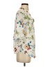 Stradivarius 100% Polyester Floral Ivory 3/4 Sleeve Blouse Size S - photo 4