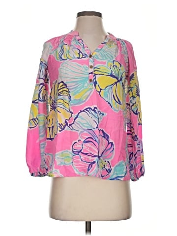 Lilly Pulitzer 3/4 Sleeve Silk Top (view 1)