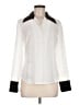 Essentials by Milano 100% Polyester Color Block Ivory Long Sleeve Blouse Size M - photo 1