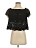 Stradivarius Black Short Sleeve Blouse Size S - photo 1