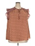 DR2 100% Polyester Orange Sleeveless Blouse Size 2X - photo 1