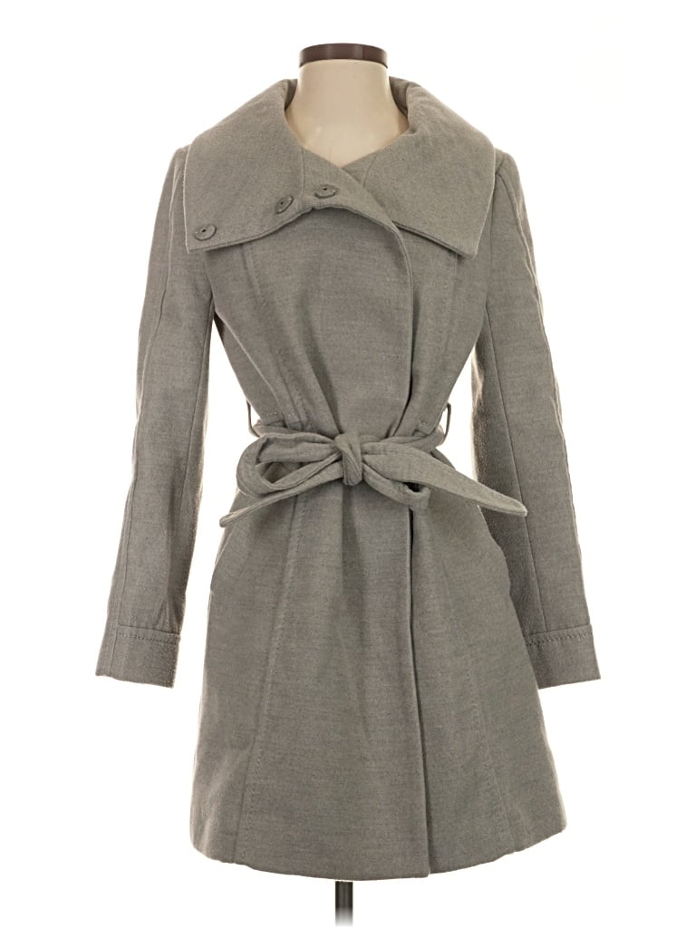Pre-owned H&m Trenchcoat In Gray