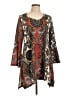 Win Win Paisley Brown Casual Dress Size L - photo 1