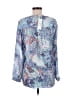 Appraisal 100% Polyester Paisley Blue Long Sleeve Blouse Size M - photo 2