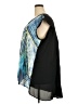 Avenue 100% Polyester Blue Black Sleeveless Blouse Size 18 - photo 5