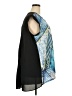 Avenue 100% Polyester Blue Black Sleeveless Blouse Size 18 - photo 4