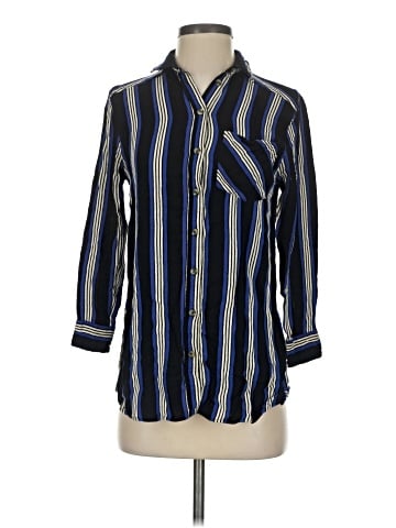 Topshop Long Sleeve Button-Down Shirt (view 1)