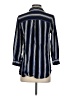 Topshop Stripes Blue Long Sleeve Button-Down Shirt Size 4 - photo 2