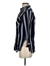 Topshop Stripes Blue Long Sleeve Button-Down Shirt Size 4 - photo 5