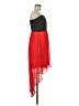En Focus Studio Color Block Red Cocktail Dress Size 8 - photo 4