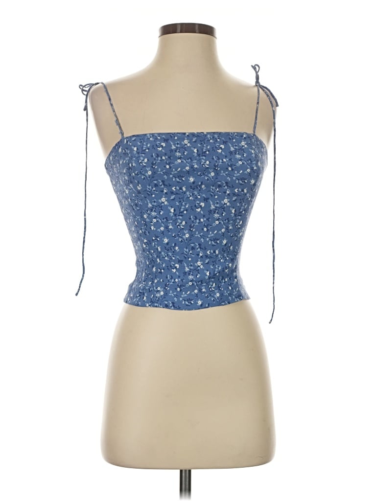 Pre-owned Reformation Sleeveless Blouse In Blue
