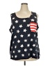 Natural Reflections Stars Black Sleeveless Top Size 2X - photo 1