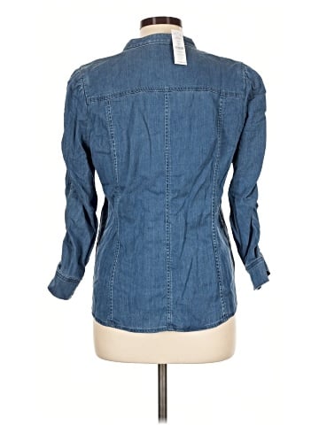 White House Black Market 3/4 Sleeve Button-Down Shirt (view 2)