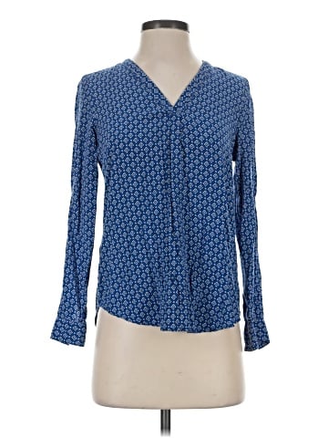 fleur bleue Long Sleeve Polo (view 1)