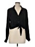 Wilfred 100% Cupro Black Long Sleeve Blouse Size M - photo 1
