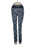 Lucky Lotus Print Blue Active Pants Size XS - photo 2