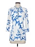 J. McLaughlin Blue 3/4 Sleeve Button-Down Shirt Size XS - photo 1
